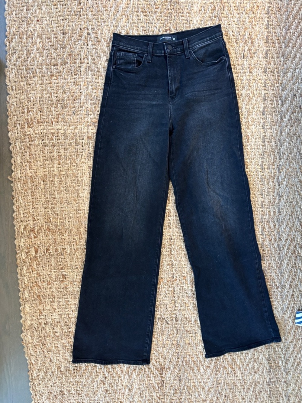 Just Black High-Rise Wide Leg Jeans in Black